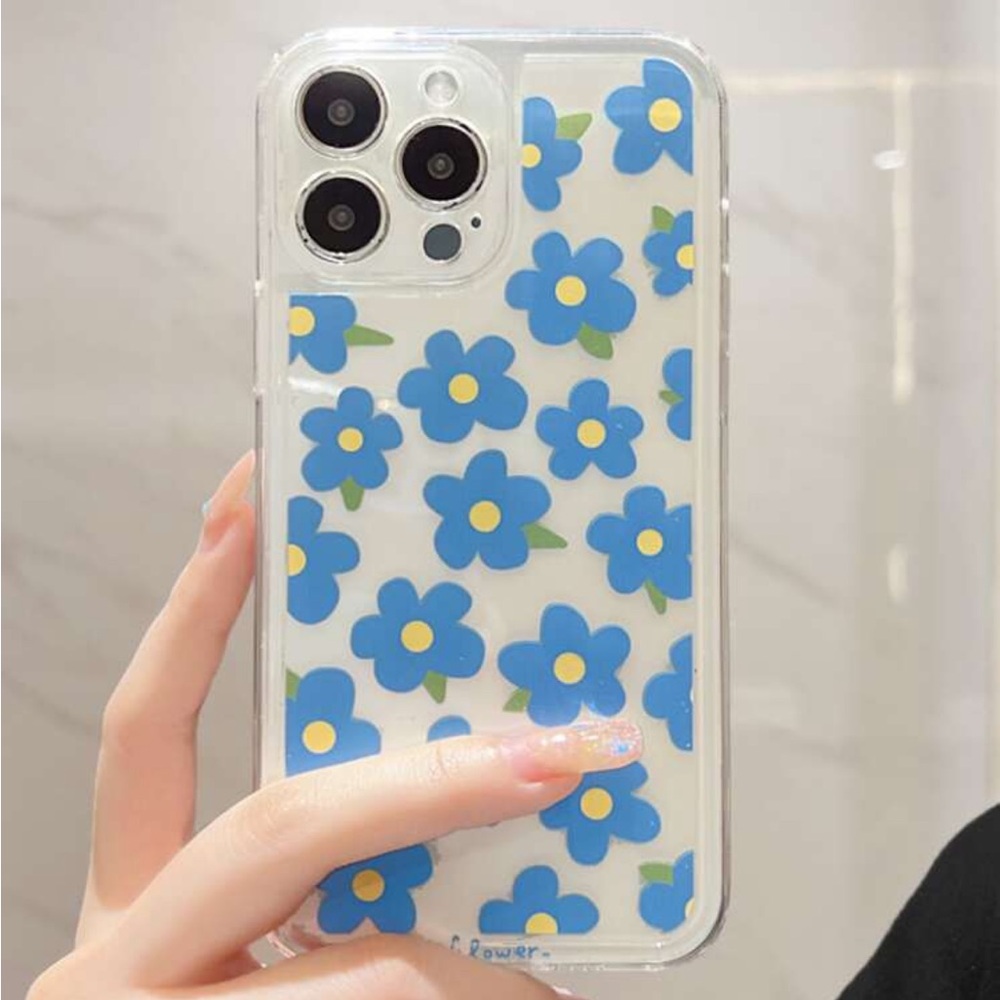 ⚠️Clearance iPhone 13 Pro Floral Blue Phone Case - Picture 1 of 5